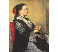 PMEFGJDPE Célèbre Imprimer l'affiche Murale Tableaux Portrait d'une dame de Séville par Mary Cassatt Animaux Art Posters Pour la Décoration de Bureau 60x90cm