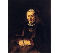 PMEFGJDPE Célèbre Imprimer l'affiche Murale Tableaux Portrait d'une vieille femme de Rembrandt Van Rijn Animaux Art Posters Pour la Décoration de Bureau 60x90cm