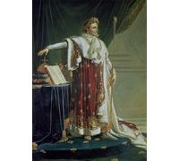 PMEFGJDPE Célèbre Imprimer l'affiche Murale Tableaux Portrait of Napoleon I in His Coronation Robes by Anne Louis Girodet De Roucy Trioson Animaux Art Posters Pour la Décoration de Bureau 60x90cm