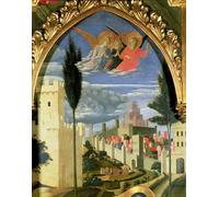 PMEFGJDPE Célèbre Imprimer l'affiche Murale Tableaux Retable de Santa Trinita les anges en deuil Tempera or sur par Fra Angelico Animaux Art Posters Pour la Décoration de Bureau 60x90cm