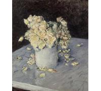 PMEFGJDPE Célèbre Imprimer l'affiche Murale Tableaux Roses jaunes dans un vase par Gustave Caillebotte Animaux Art Posters Pour la Décoration de Bureau 60x90cm