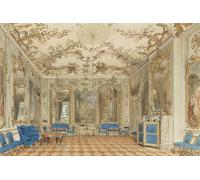 PMEFGJDPE Célèbre Imprimer l'affiche Murale Tableaux Salle de concert du Palais de Sanssouci Potsdam Allemagne par Eduard Gaertner Animaux Art Posters Pour la Décoration de Bureau 60x90cm