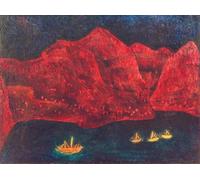 PMEFGJDPE Célèbre Imprimer l'affiche Murale Tableaux Southern N the Evening de Paul Klee Animaux Art Posters Pour la Décoration de Bureau 60x90cm