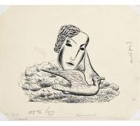 PMEFGJDPE Célèbre Imprimer l'affiche Murale Tableaux Tête de femme à l'oiseau de Leo Gestel Animaux Art Posters Pour la Décoration de Bureau 60x90cm