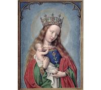 PMEFGJDPE Célèbre Imprimer l'affiche Murale Tableaux W Fol.v Vierge à l'Enfant par Simon Bening Animaux Art Posters Pour la Décoration de Bureau 60x90cm