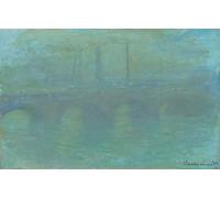 PMEFGJDPE Célèbre Imprimer l'affiche Murale Tableaux Waterloo Bridge Londres au crépuscule par Claude Monet Animaux Art Posters Pour la Décoration de Bureau 60x90cm