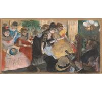 PMEFGJDPE De Célèbres Tableaux Art Mural Toile Affiche de Peinture Café concert d'Edgar Degas Tableau d'art Abstrait Pour la Décoration du Salon 60x90cm