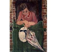 PMEFGJDPE De Célèbres Tableaux Art Mural Toile Affiche de Peinture Femme à l'ombre de Chaim Soutine Tableau d'art Abstrait Pour la Décoration du Salon 60x90cm