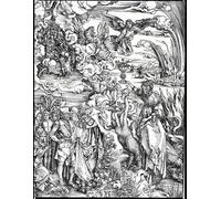PMEFGJDPE De Célèbres Tableaux Art Mural Toile Affiche de Peinture la Révélation de Saint Jean le Divin ou l'Apocalypse d'Albrecht Dürer Tableau d'art Abstrait Pour la Décoration du Salon 60x90cm