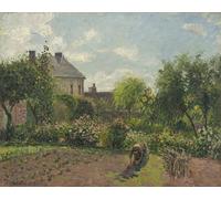 PMEFGJDPE De Célèbres Tableaux Art Mural Toile Affiche de Peinture le jardin de l'artiste à Eragny par Camille Jacob Pissarro Tableau d'art Abstrait Pour la Décoration du Salon 60x90cm