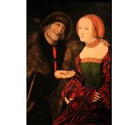PMEFGJDPE De Célèbres Tableaux Art Mural Toile Affiche de Peinture le Martyre de Sainte Barbe de Lucas Cranach l'Ancien Tableau d'art Abstrait Pour la Décoration du Salon 60x90cm