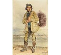 PMEFGJDPE De Célèbres Tableaux Art Mural Toile Affiche de Peinture le ramasseur de balais de William Henry Hunt Tableau d'art Abstrait Pour la Décoration du Salon 60x90cm