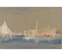PMEFGJDPE De Célèbres Tableaux Art Mural Toile Affiche de Peinture le Salut et le Palais Ducal du Bacino Di San Marco par Hercule Brabazon Brabazon Pour la Décoration du Salon 60x90cm