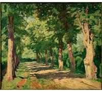 PMEFGJDPE De Célèbres Tableaux Art Mural Toile Affiche de Peinture Lindenallee de Franck Tableau d'art Abstrait Pour la Décoration du Salon 60x90cm