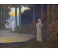 PMEFGJDPE De Célèbres Tableaux Art Mural Toile Affiche de Peinture Lyrisme dans la forêt d'Alphonse Osbert Tableau d'art Abstrait Pour la Décoration du Salon 60x90cm