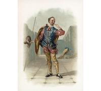 PMEFGJDPE De Célèbres Tableaux Art Mural Toile Affiche de Peinture Malvolio de la douzième nuit de Daniel Maclise Tableau d'art Abstrait Pour la Décoration du Salon 60x90cm