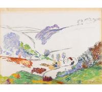 PMEFGJDPE De Célèbres Tableaux Art Mural Toile Affiche de Peinture Paysage creux de Jean Baptiste Armand Guillaumin Tableau d'art Abstrait Pour la Décoration du Salon 60x90cm