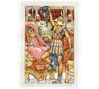 PMEFGJDPE De Célèbres Tableaux Art Mural Toile Affiche de Peinture Persée montrant la tête de Méduse par Walter Crane Tableau d'art Abstrait Pour la Décoration du Salon 60x90cm