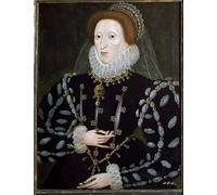 PMEFGJDPE De Célèbres Tableaux Art Mural Toile Affiche de Peinture Portrait de la reine Elizabeth par Nicholas Hilliard Tableau d'art Abstrait Pour la Décoration du Salon 60x90cm
