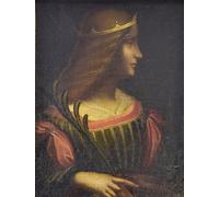 PMEFGJDPE De Célèbres Tableaux Art Mural Toile Affiche de Peinture Portrait d'Isabelle Deste par Léonard de Vinci Tableau d'art Abstrait Pour la Décoration du Salon 60x90cm