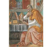 PMEFGJDPE De Célèbres Tableaux Art Mural Toile Affiche de Peinture Saint Augustin de Sandro Botticelli Tableau d'art Abstrait Pour la Décoration du Salon 60x90cm