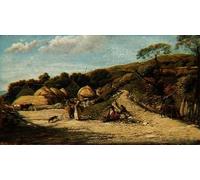 PMEFGJDPE De Célèbres Tableaux Art Mural Toile Affiche de Peinture Steep Hill de Wight par Linnell Tableau d'art Abstrait Pour la Décoration du Salon 60x90cm