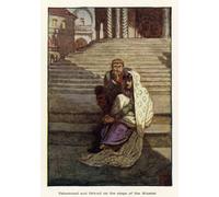 PMEFGJDPE De Célèbres Tableaux Art Mural Toile Affiche de Peinture Telramund et Ortrud sur les marches de la cathédrale de Byam Liston Shaw Tableau d'art Abstrait Pour la Décoration du Salon 60x90cm