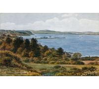 PMEFGJDPE De Célèbres Tableaux Art Mural Toile Affiche de Peinture Vue de Berry Head Brixham par Alfred Robert Quinton Tableau d'art Abstrait Pour la Décoration du Salon 60x90cm