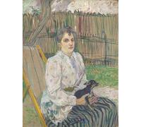 PMEFGJDPE De Célèbres Tableaux Mural sur Toile Posters Décoration Dame au chien par Henri De Toulouse Lautrec Portrait Tableaux Pour la Décoration de la Chambre à Coucher 60x90cm