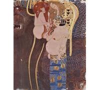 PMEFGJDPE De Célèbres Tableaux Mural sur Toile Posters Décoration Der Beethovenfries de Gustav Klimt Portrait Tableaux Pour la Décoration de la Chambre à Coucher 60x90cm
