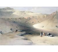 PMEFGJDPE De Célèbres Tableaux Mural sur Toile Posters Décoration EntréeTombeaux des Rois à Thèbes Gravure d'après dessin de David Roberts Pour la Décoration de la Chambre à Coucher 60x90cm