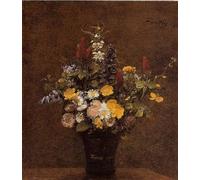 PMEFGJDPE De Célèbres Tableaux Mural sur Toile Posters Décoration Fleurs sauvages Henri Fantin-latour Portrait Tableaux Pour la Décoration de la Chambre à Coucher 60x90cm