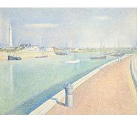 PMEFGJDPE De Célèbres Tableaux Mural sur Toile Posters Décoration Gravelines Petit Fort de Georges Seurat Portrait Tableaux Pour la Décoration de la Chambre à Coucher 60x90cm