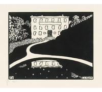 PMEFGJDPE De Célèbres Tableaux Mural sur Toile Posters Décoration la nuit de Félix Edouard Vallotton Portrait Tableaux Pour la Décoration de la Chambre à Coucher 60x90cm