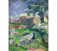 PMEFGJDPE De Célèbres Tableaux Mural sur Toile Posters Décoration la porte en bois ou la gardienne de cochons de Paul Gauguin Portrait Tableaux Pour la Décoration de la Chambre à Coucher 60x90cm