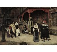 PMEFGJDPE De Célèbres Tableaux Mural sur Toile Posters Décoration la Rencontre de Faust et Marguerite de Jacques Portrait Tableaux Pour la Décoration de la Chambre à Coucher 60x90cm