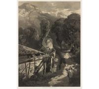 PMEFGJDPE De Célèbres Tableaux Mural sur Toile Posters Décoration la route du Simplon Meillerie France par Alexandre Calame Portrait Tableaux Pour la Décoration de la Chambre à Coucher 60x90cm