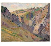 PMEFGJDPE De Célèbres Tableaux Mural sur Toile Posters Décoration les Cavernes de Prunal Près de Pontgibaud par Jean Baptiste Armand Guillaumin Pour la Décoration de la Chambre à Coucher 60x90cm