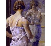 PMEFGJDPE De Célèbres Tableaux Mural sur Toile Posters Décoration les toilettes de Christian Krohg Portrait Tableaux Pour la Décoration de la Chambre à Coucher 60x90cm