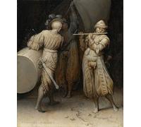 PMEFGJDPE De Célèbres Tableaux Mural sur Toile Posters Décoration les trois soldats de Pieter Bruegel l'Ancien Portrait Tableaux Pour la Décoration de la Chambre à Coucher 60x90cm