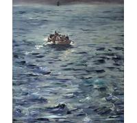 PMEFGJDPE De Célèbres Tableaux Mural sur Toile Posters Décoration L'évasion de Rochefort Henri De Rochefort par Edouard Manet Portrait Tableaux Pour la Décoration de la Chambre à Coucher 60x90cm