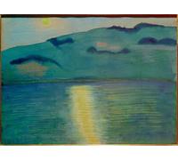 PMEFGJDPE De Célèbres Tableaux Mural sur Toile Posters Décoration Mondscheinlandschaft par Marianne Von Werefkin Portrait Tableaux Pour la Décoration de la Chambre à Coucher 60x90cm