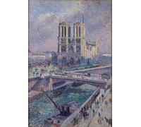 PMEFGJDPE De Célèbres Tableaux Mural sur Toile Posters Décoration Notre-Dame de Maximilien Luce Portrait Tableaux Pour la Décoration de la Chambre à Coucher 60x90cm