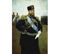 PMEFGJDPE De Célèbres Tableaux Mural sur Toile Posters Décoration Portrait de l'empereur Alexandre III par Valentin Alexandrovitch Serov Pour la Décoration de la Chambre à Coucher 60x90cm