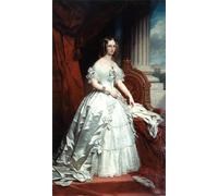 PMEFGJDPE De Célèbres Tableaux Mural sur Toile Posters Décoration Portrait de Louise marie D'orléans Reine Consort des Belges par Nicaise De Keyser Pour la Décoration de la Chambre à Coucher 60x90cm