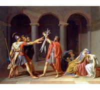 PMEFGJDPE De Célèbres Tableaux Mural sur Toile Posters Décoration Serment des Horaces de Jacques Louis David Portrait Tableaux Pour la Décoration de la Chambre à Coucher 60x90cm
