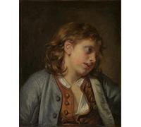 PMEFGJDPE De Célèbres Tableaux Mural sur Toile Posters Décoration Tête de jeune garçon de Jean Baptiste Greuze Portrait Tableaux Pour la Décoration de la Chambre à Coucher 60x90cm