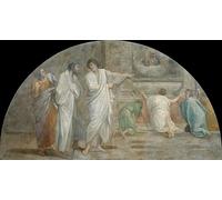 PMEFGJDPE De Célèbres Tableaux Tableaux Posters Impression Toile Apparition de saint Didacus au-dessus de son sépulcre par Annibale Carracci Pour les Décorations pour la Maison 60x90cm