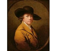 PMEFGJDPE De Célèbres Tableaux Tableaux Posters Impression Toile Autoportrait de Wright of Derby Art Mural Cassique Pour les Décorations pour la Maison 60x90cm