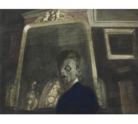 PMEFGJDPE De Célèbres Tableaux Tableaux Posters Impression Toile Autoportrait devant le miroir de Leon Spilliaert Art Mural Cassique Pour les Décorations pour la Maison 60x90cm